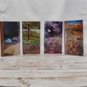 Plant Themed Small Travel Journals with Slip Covers, Handmade Small Notebook